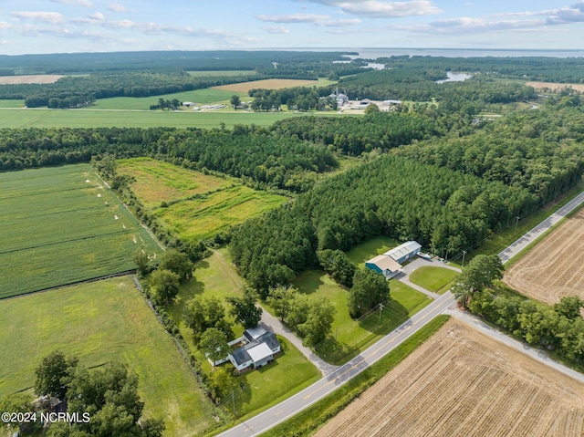 drone / aerial view with a rural view