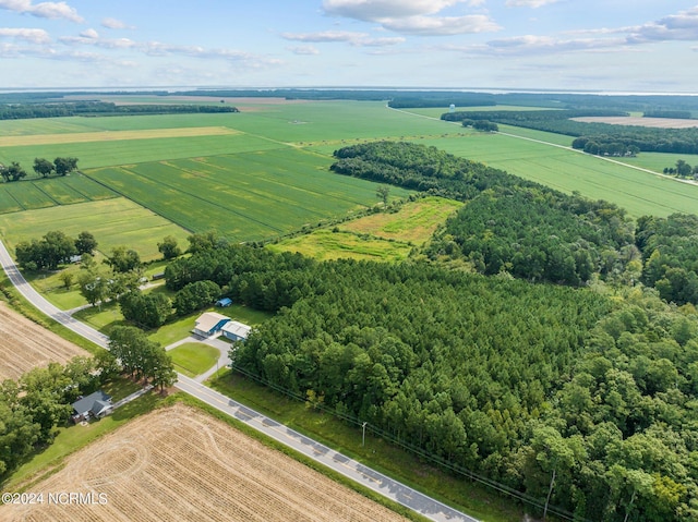 bird's eye view with a rural view