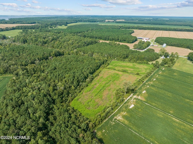 aerial view with a rural view