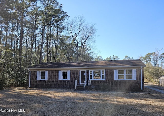 view of single story home