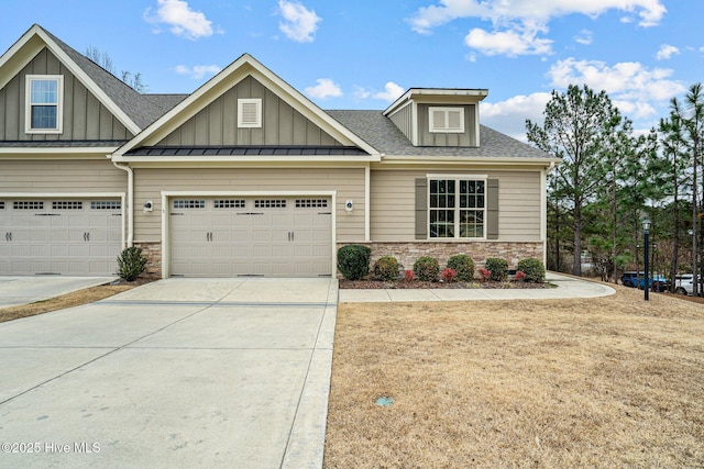 craftsman-style home with a garage