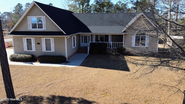 view of front of home with a porch