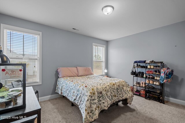 view of carpeted bedroom