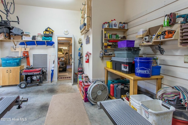 view of storage room