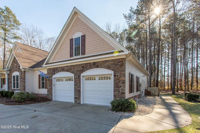 view of home's exterior featuring a garage