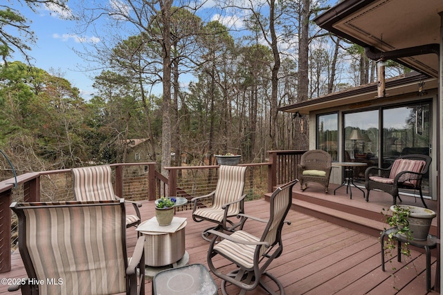 view of wooden deck