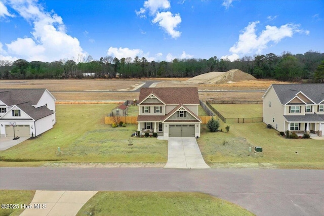 view of front of house with a front lawn