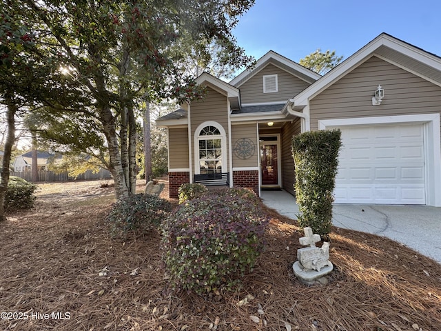 view of front of home featuring a garage