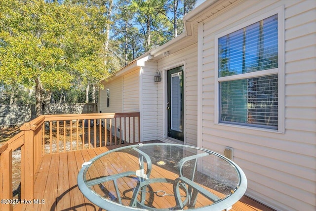 view of wooden deck