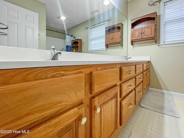 bathroom with vanity