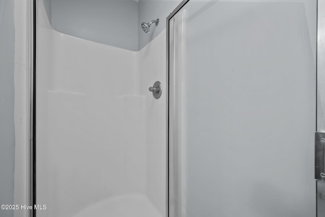 details with an enclosed shower