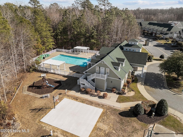 birds eye view of property