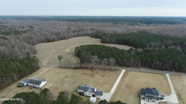 aerial view with a rural view