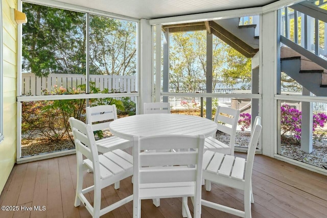 sunroom / solarium featuring a wealth of natural light