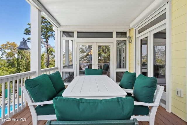 view of sunroom / solarium