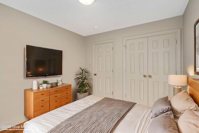 bedroom featuring light hardwood / wood-style floors