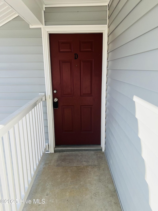 view of doorway to property