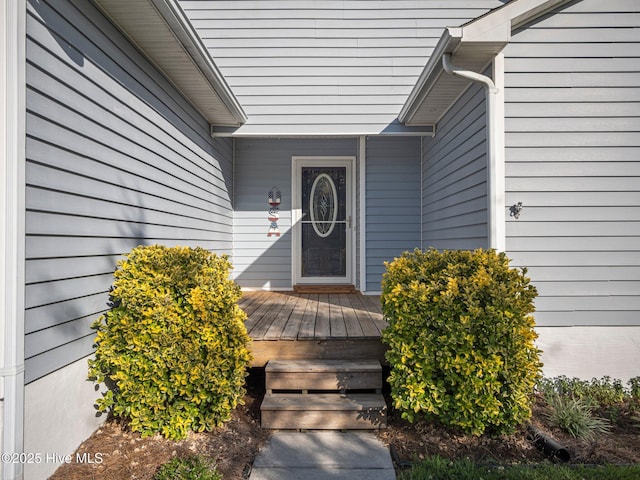 view of doorway to property