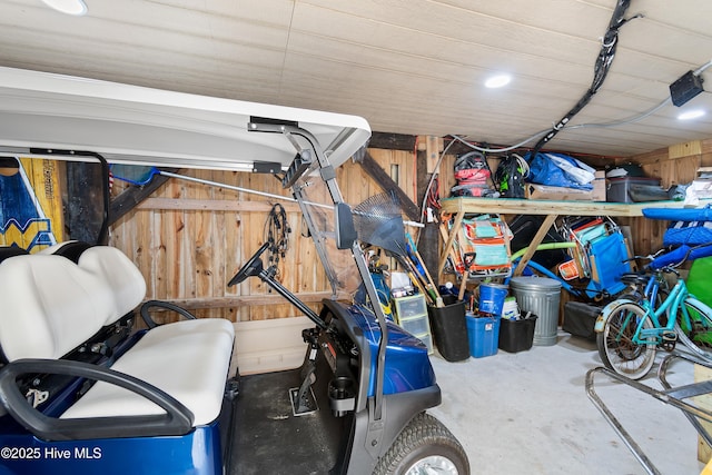 view of storage area