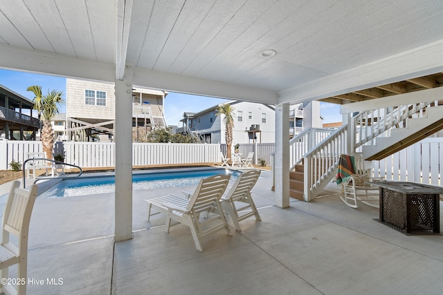 view of pool with a patio area