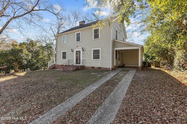 view of colonial-style house