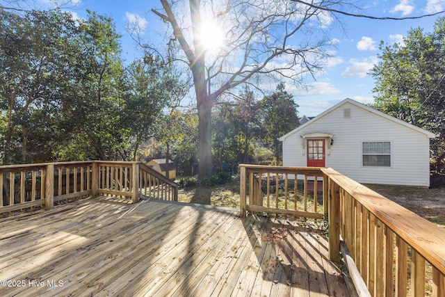 view of wooden deck