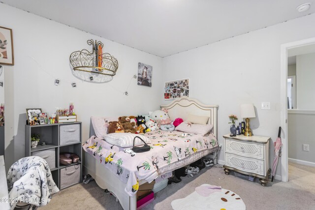 view of carpeted bedroom