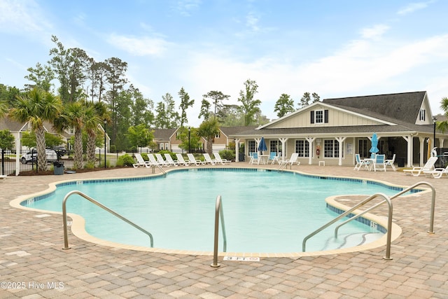 view of pool with a patio area