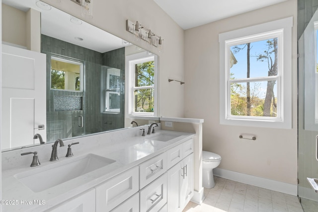 full bath featuring plenty of natural light and a sink