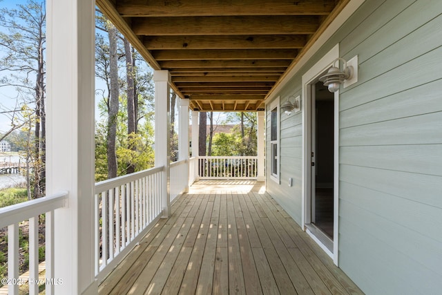 view of wooden deck