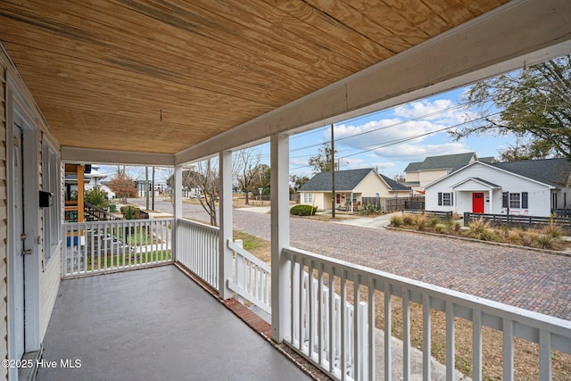 balcony with covered porch