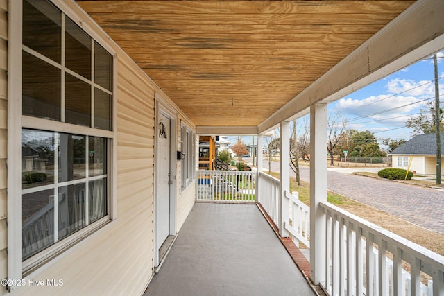 exterior space with covered porch