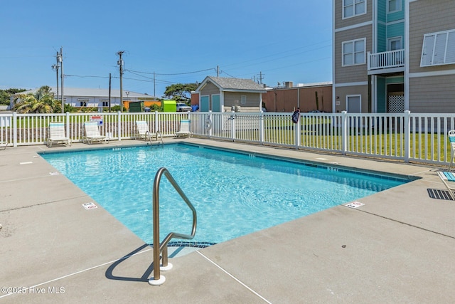 view of pool with a patio