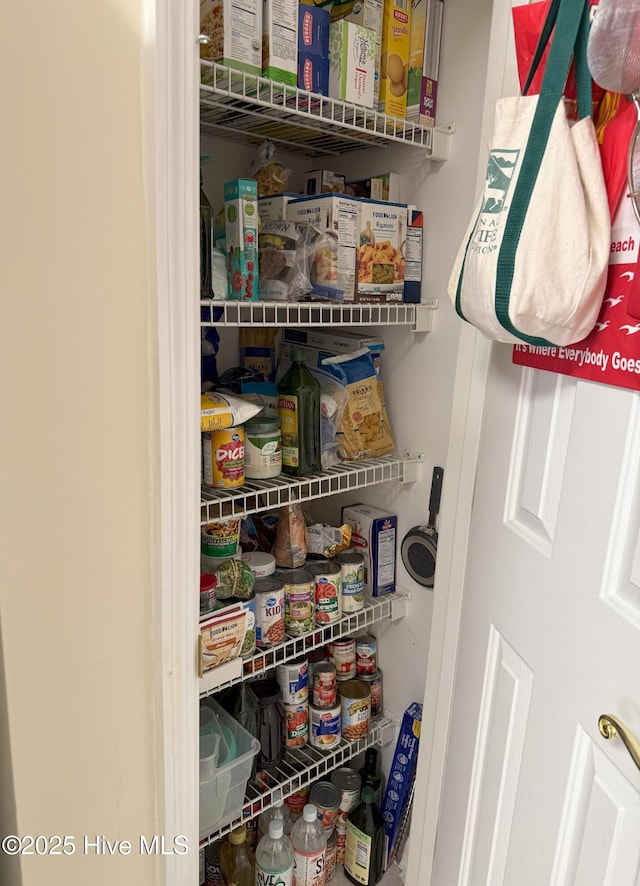 view of pantry