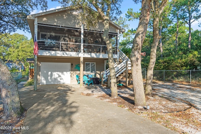 view of front of home featuring a garage