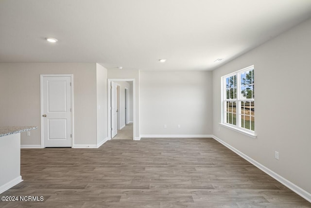 empty room featuring light hardwood / wood-style floors