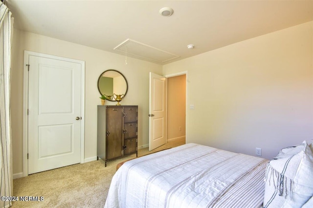 view of carpeted bedroom