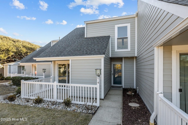 view of front of property with a porch