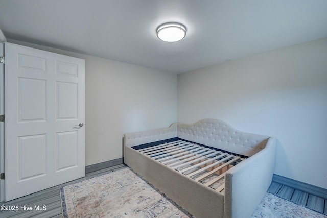 bedroom featuring light hardwood / wood-style flooring