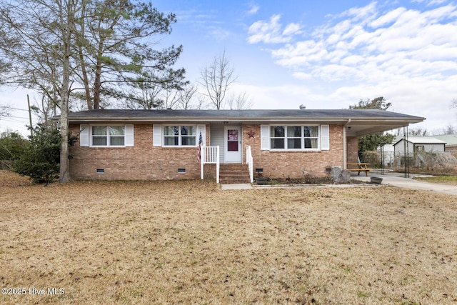 view of front of home with a carport