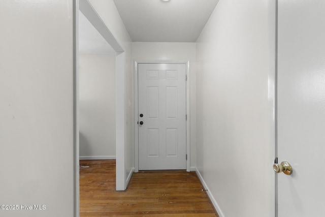 hall featuring hardwood / wood-style flooring