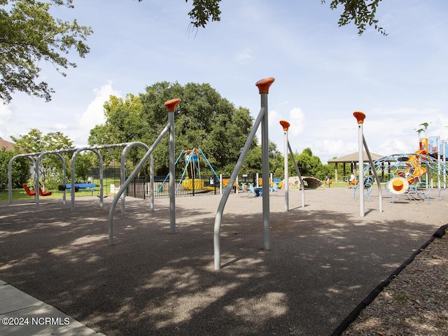 view of jungle gym