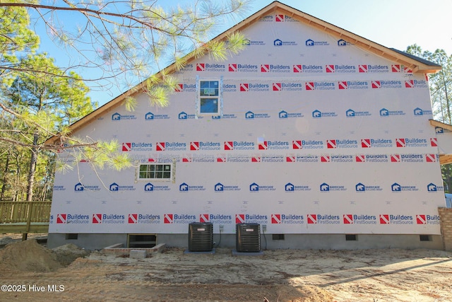 view of home's exterior featuring crawl space