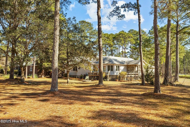 exterior space featuring covered porch