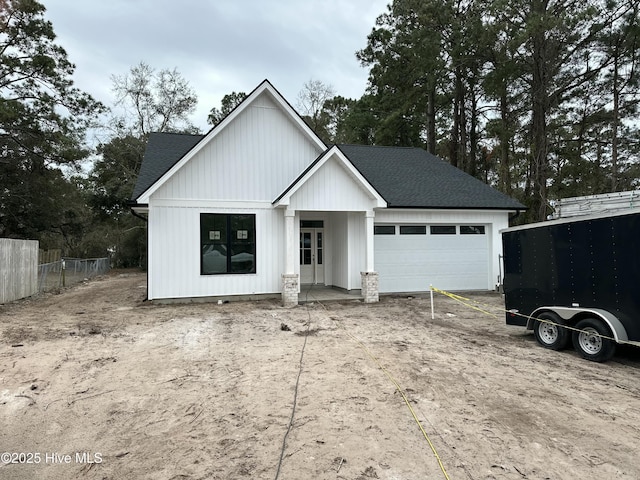 view of front of home featuring a garage