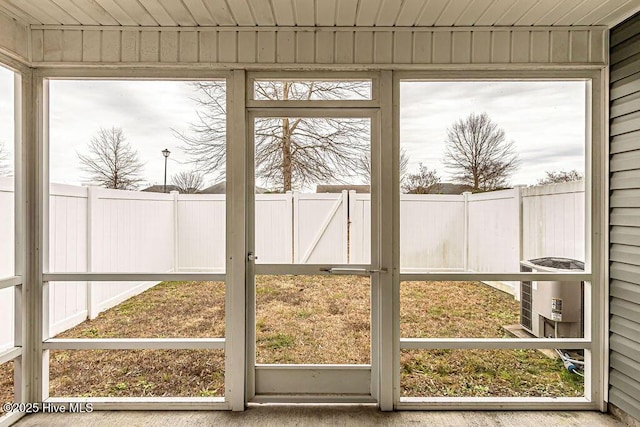 view of doorway to outside