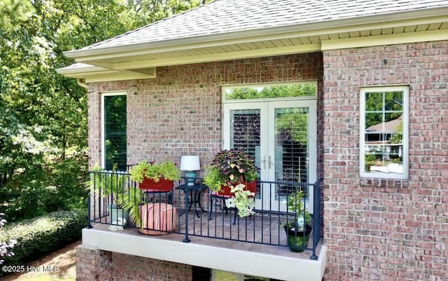 exterior space with french doors