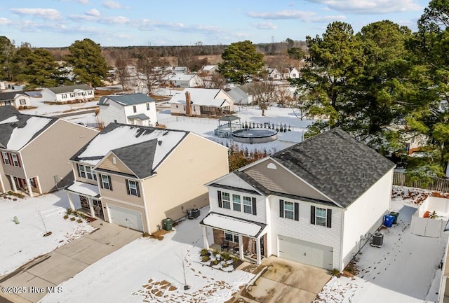 bird's eye view with a residential view