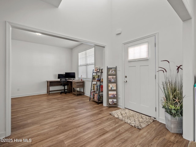 entryway featuring light hardwood / wood-style floors