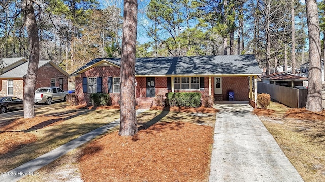 view of ranch-style home